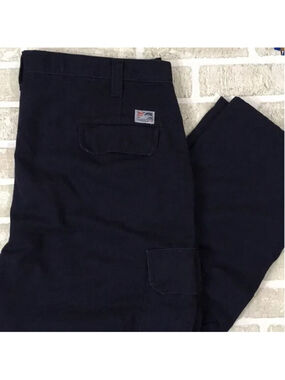 Tyndale Mens FR Cargo Work Pants 42x30 Navy Blue Flame Resistant CAT 2 NFPA 2112